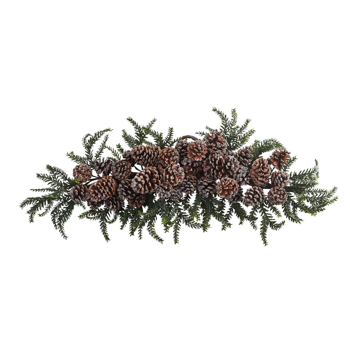 28” Iced Pine Cone Garland