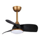 28" Modern DC Motor Downrod Mount Reversible Ceiling Fan with LED Lighting and Remote Control