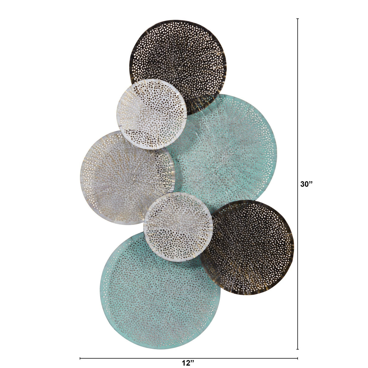 2.5’ x 1’ Layered Metal Wall Art Decor