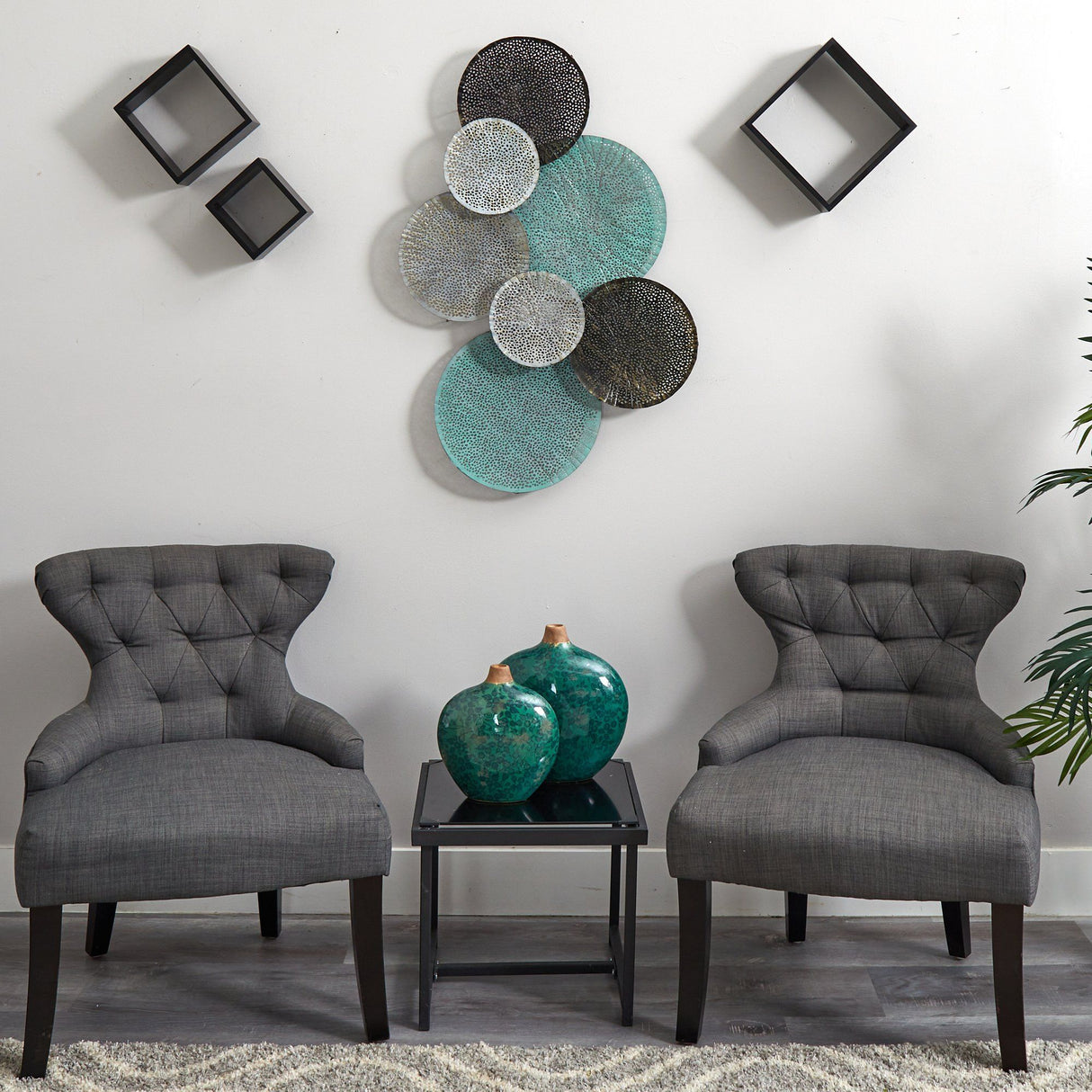 2.5’ x 1’ Layered Metal Wall Art Decor