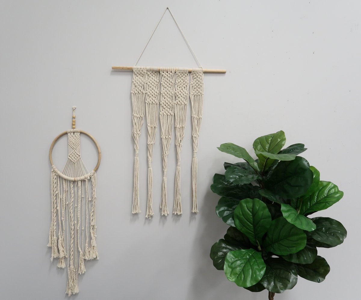 2.5’ x 2’ Hand Woven Macrame Wall Hanging Decor