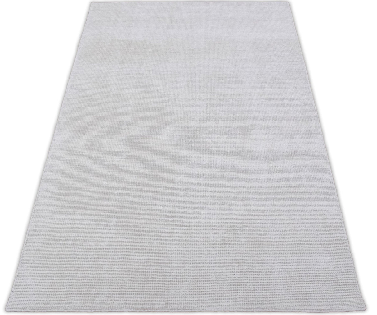 2x3, 5x8, 6x9 and 8x10 Solid Ivory Hand Made Textured Wool Area Rug | Low Pile | No Shedding | TRD163