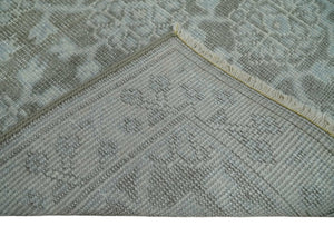 2x3 Hand Knotted Ivory and Gray Traditional Persian Oushak Wool Rug | N2623