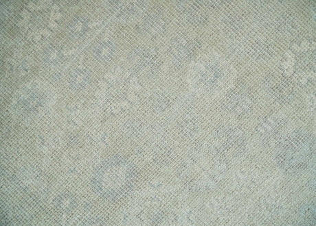 2x3 Hand Knotted Ivory and Gray Traditional Persian Oushak Wool Rug | N723