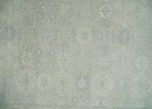 2x3 Hand Knotted Ivory and Gray Traditional Persian Oushak Wool Rug | N723