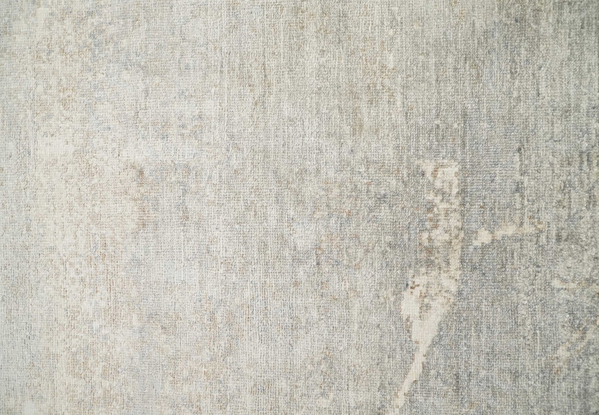 2x4 Hand Knotted Ivory and Beige Modern rug made with Art Silk| N8624