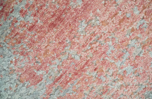 2x4 Modern Abstract Peach and Gray Rug made with Art Silk| N4024