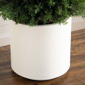 3’ Artificial Cedar Tree in White Planter UV Resistant (Indoor/Outdoor)