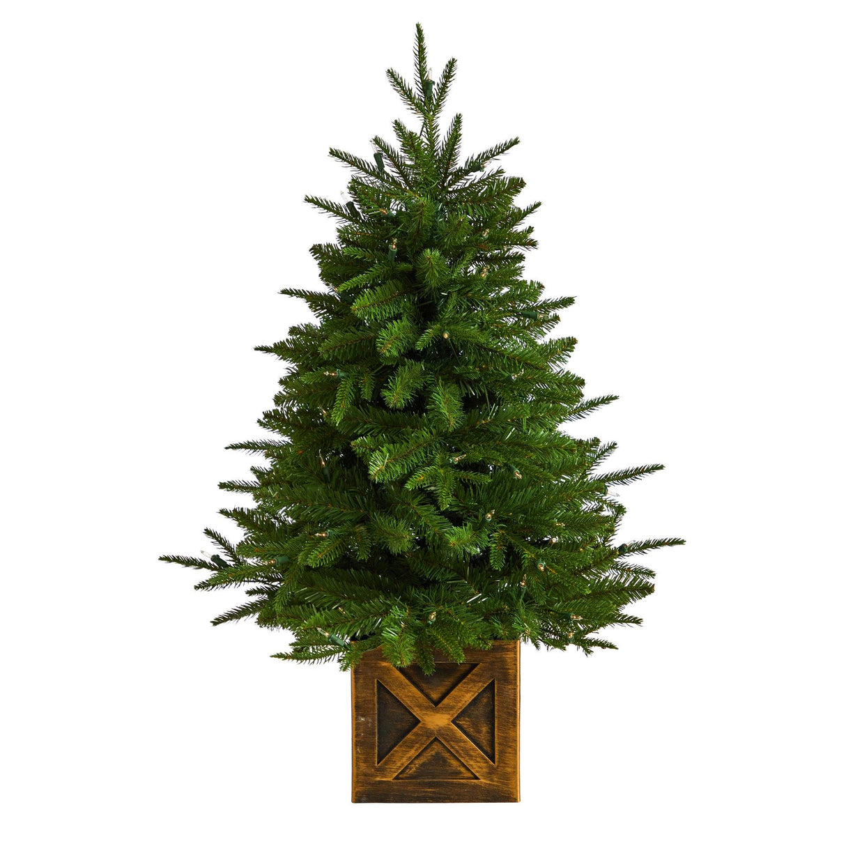 3’ Finland Fir Artificial Christmas Tree in Decorative Planter