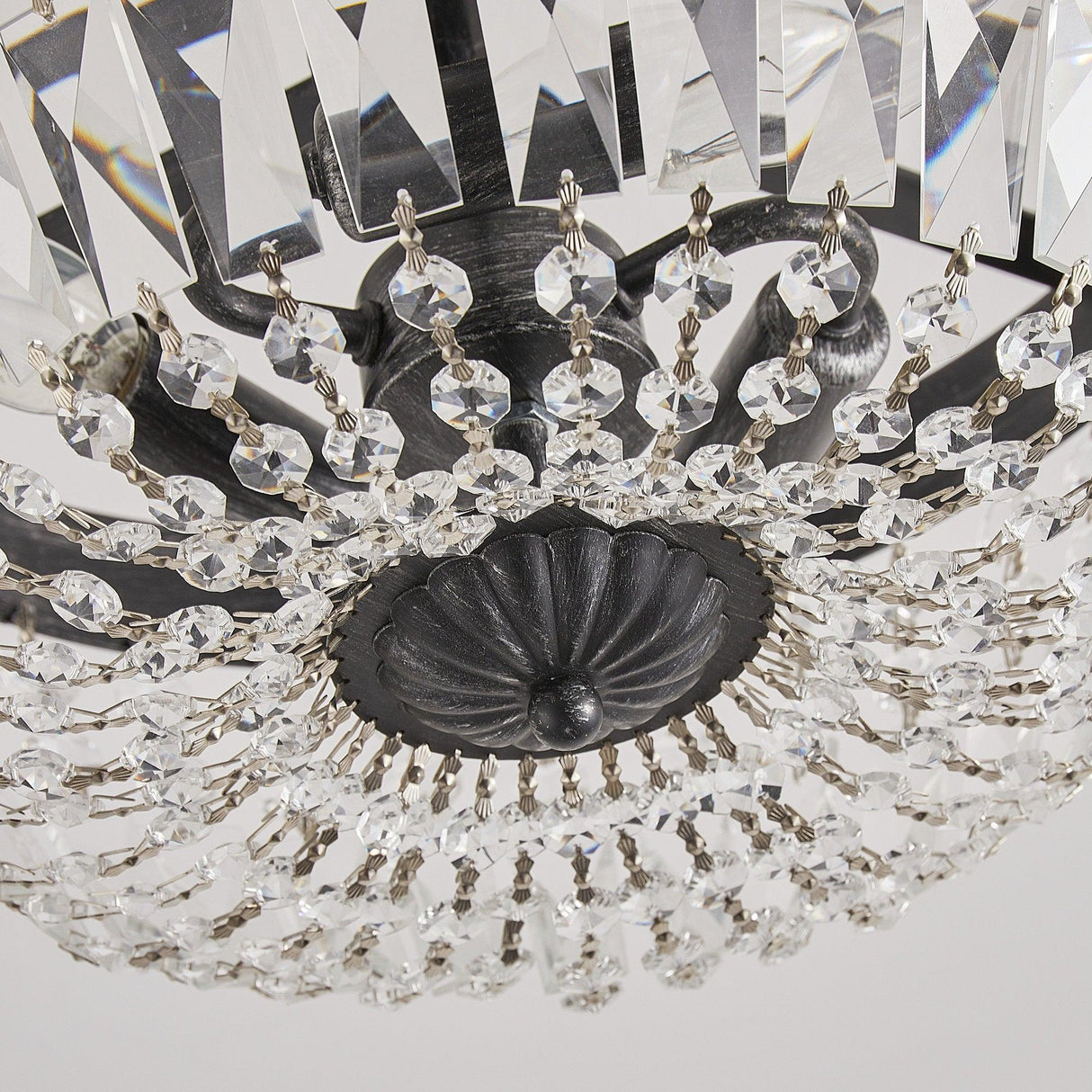 3-Light Crystal Drum Chandelier Lighting