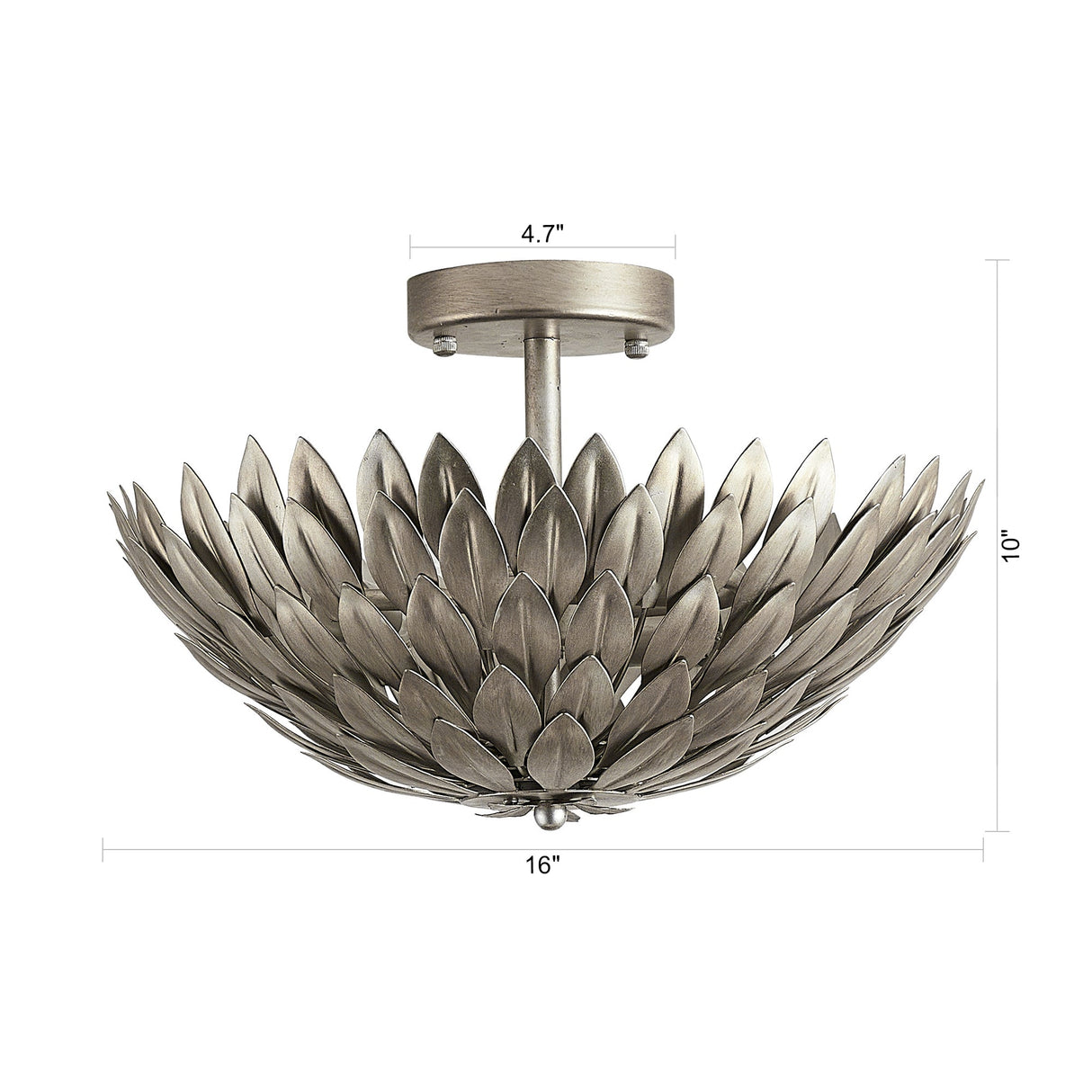 3-Light Modern Semi-Flush Mount LED Ceiling Lighting