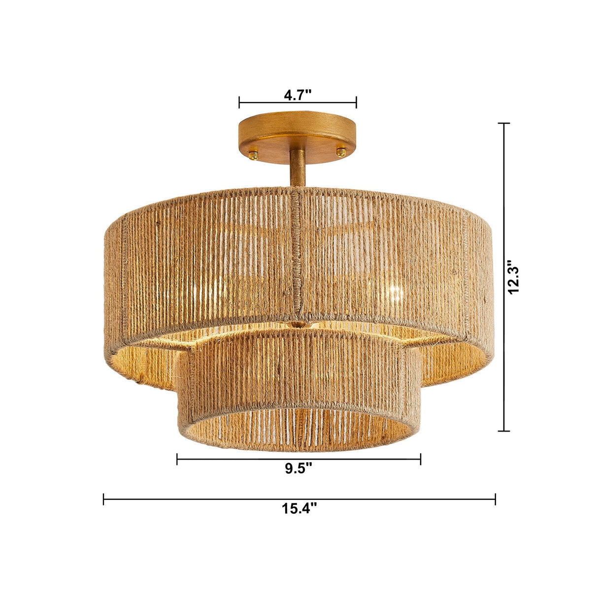 3-Light Traditional Flush Mount Light