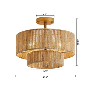 3-Light Traditional Flush Mount Light