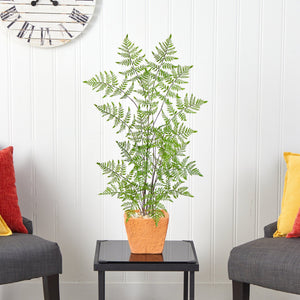 3’ Ruffle Fern Artificial Tree in Terra-Cotta Planter