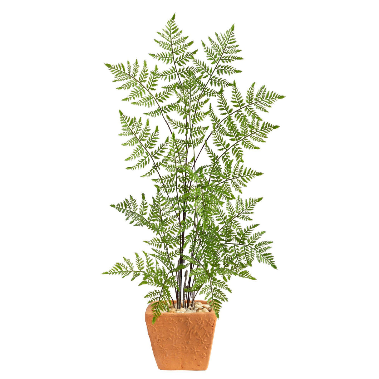 3’ Ruffle Fern Artificial Tree in Terra-Cotta Planter