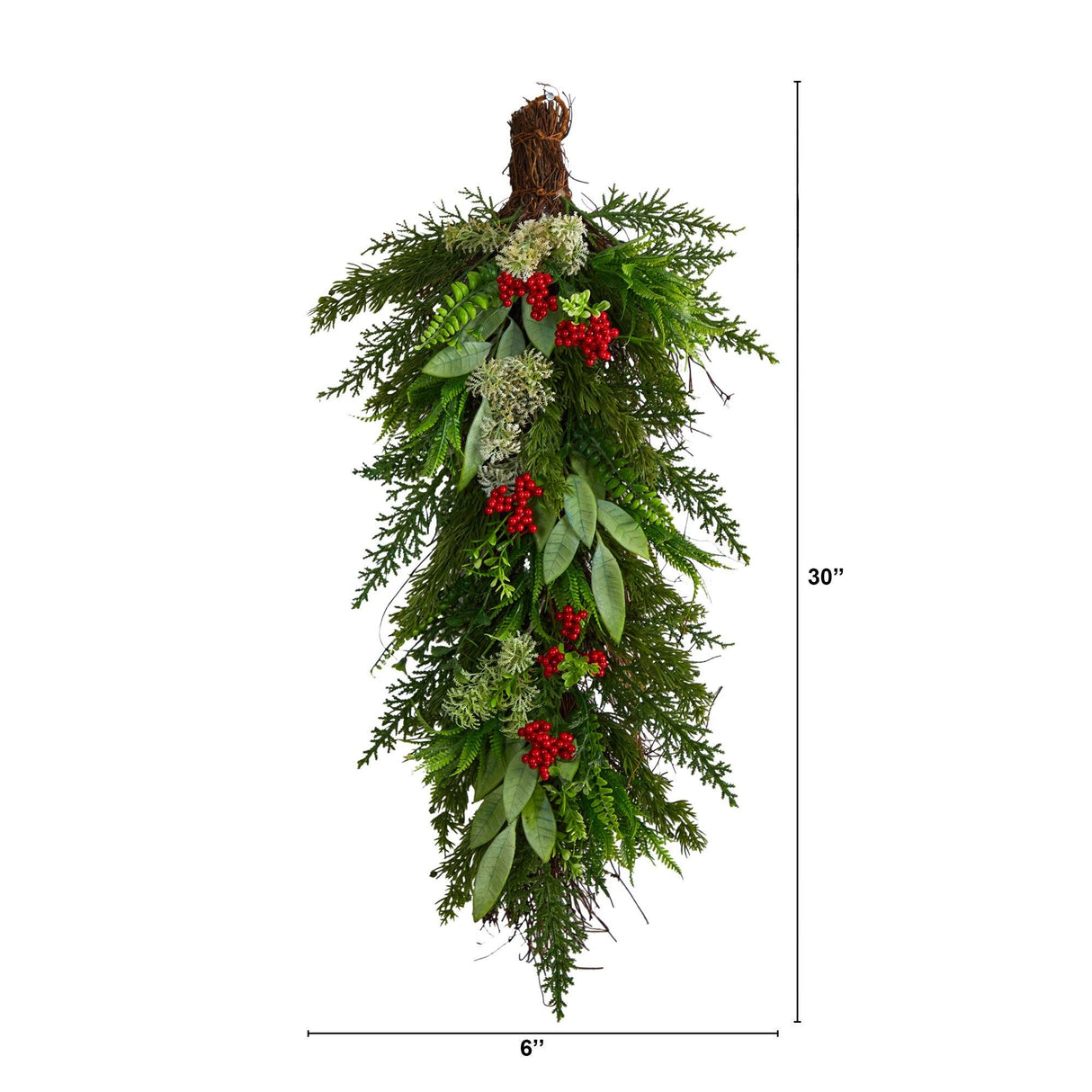 30” Cedar and Berry Artificial Christmas Swag