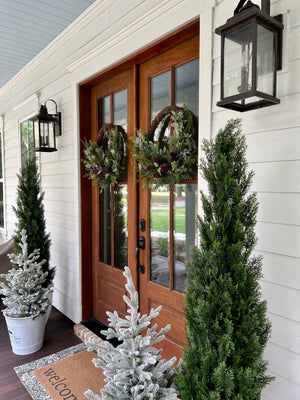 30” Pine and Pinecone Artificial Christmas Wreath on Twig Ring