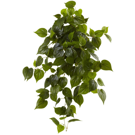 32” Artificial Philo Hanging Bush Plant (Set of 2) UV Resistant (Indoor/Outdoor)