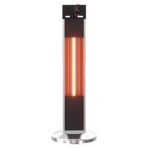 32"H Portable Vertical Infrared Heater 1500W Electric Stander with Remote Control, Tip-over Switch, LED Display 24h Timer