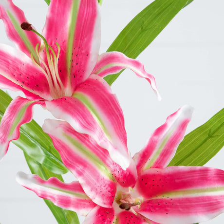 33" Artificial Stargazer Lily Flower - Set of 3