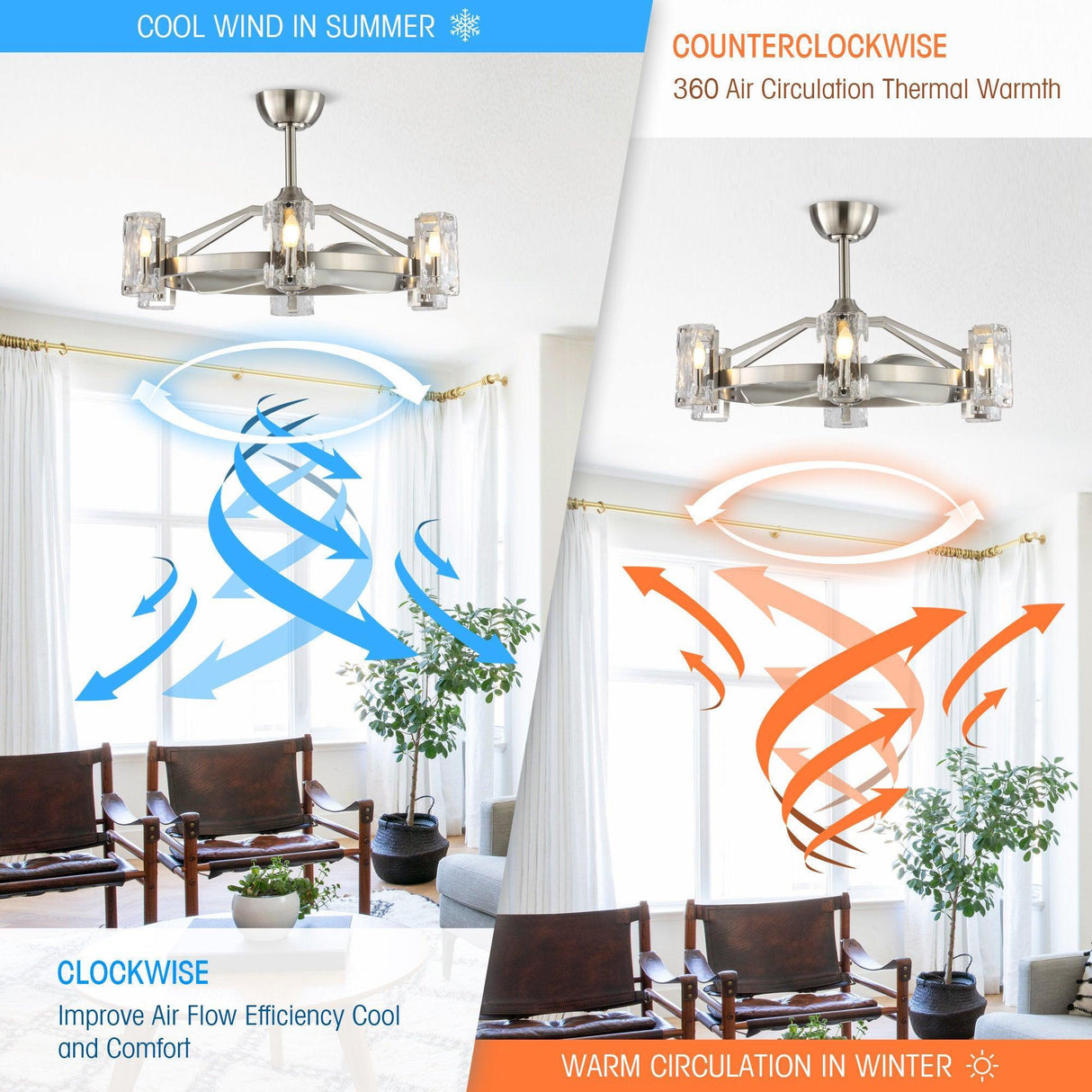 34" Bucholz Modern DC Motor Brushed Nickel Downrod Mount Reversible Ceiling Fan with LED Lighting and Remote Control