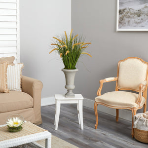 34” Onion Grass Artificial Plant in Sand Colored Urn