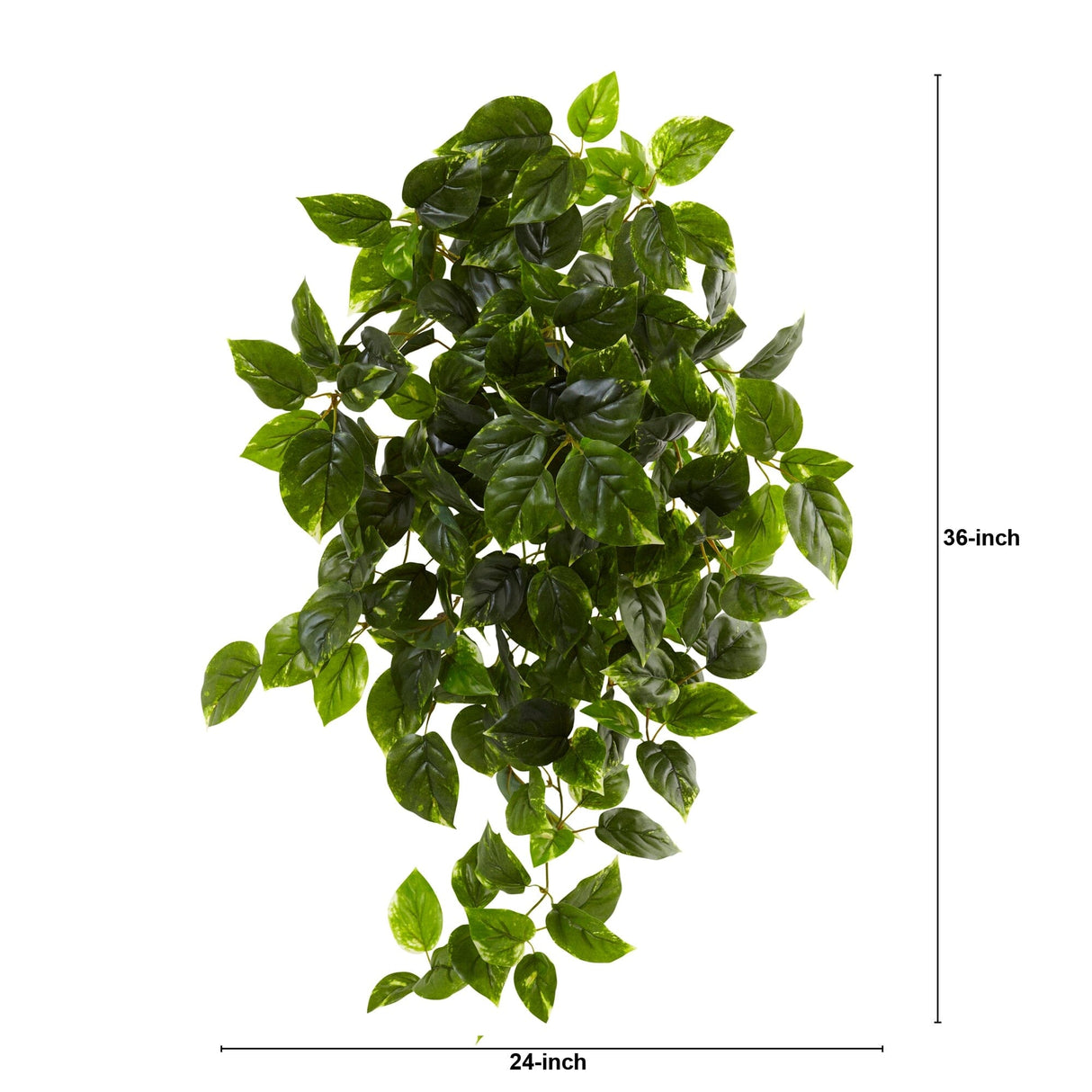 36” Artificial Pothos Hanging Bush Plant (Set of 2) UV Resistant (Indoor/Outdoor)