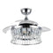 36" Prayag Modern Downrod Mount Crystal Ceiling Fan with Lighting and Remote Control