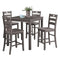 36"H Solid Rubberwood and Wood Veneer 5-Piece Counter Ht. Table Set
