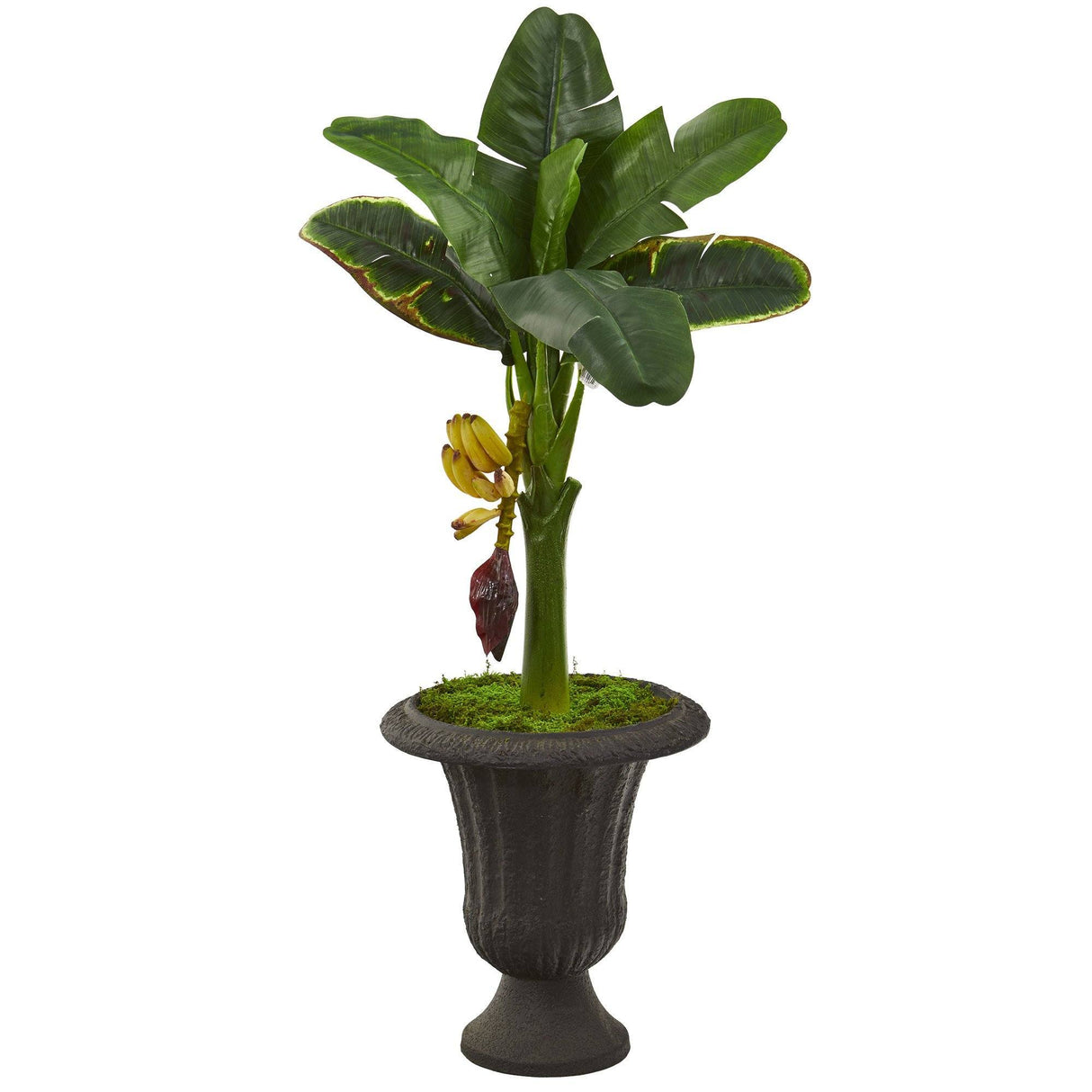 38” Banana Artificial Tree in Charcoal Urn