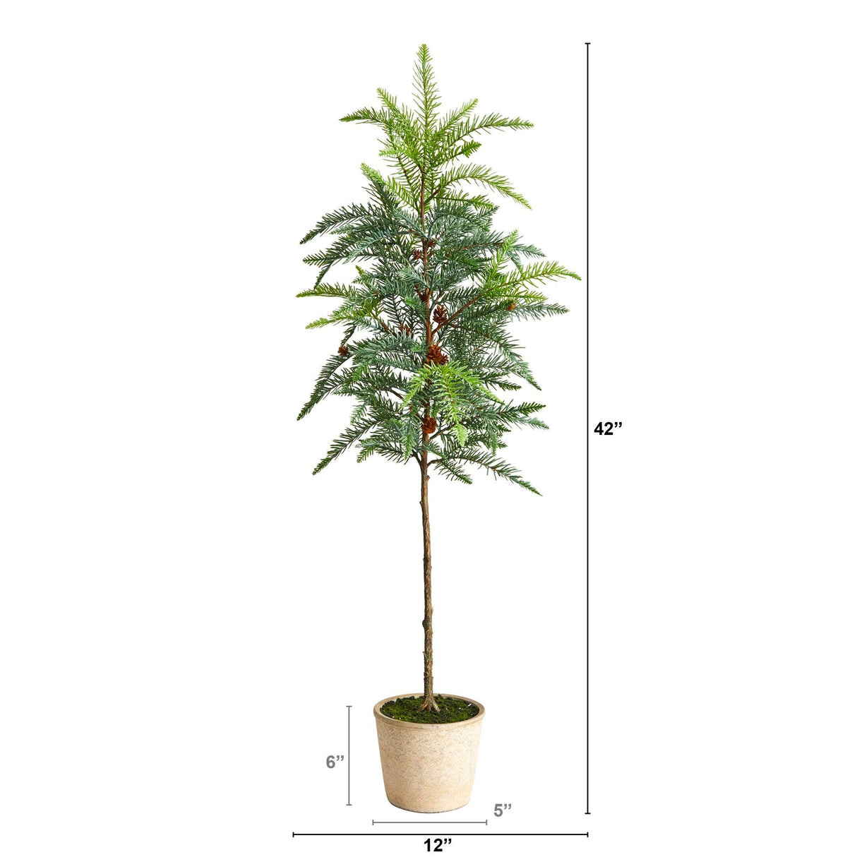 3.5' Winniepeg Artificial Pine Christmas Tree in Decorative Planter