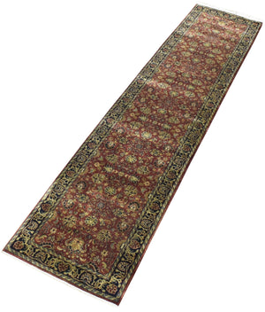 3x12 Fine Runner Hand Knotted Area Rug | Mashad Design Made with Fine New Zealand Wool