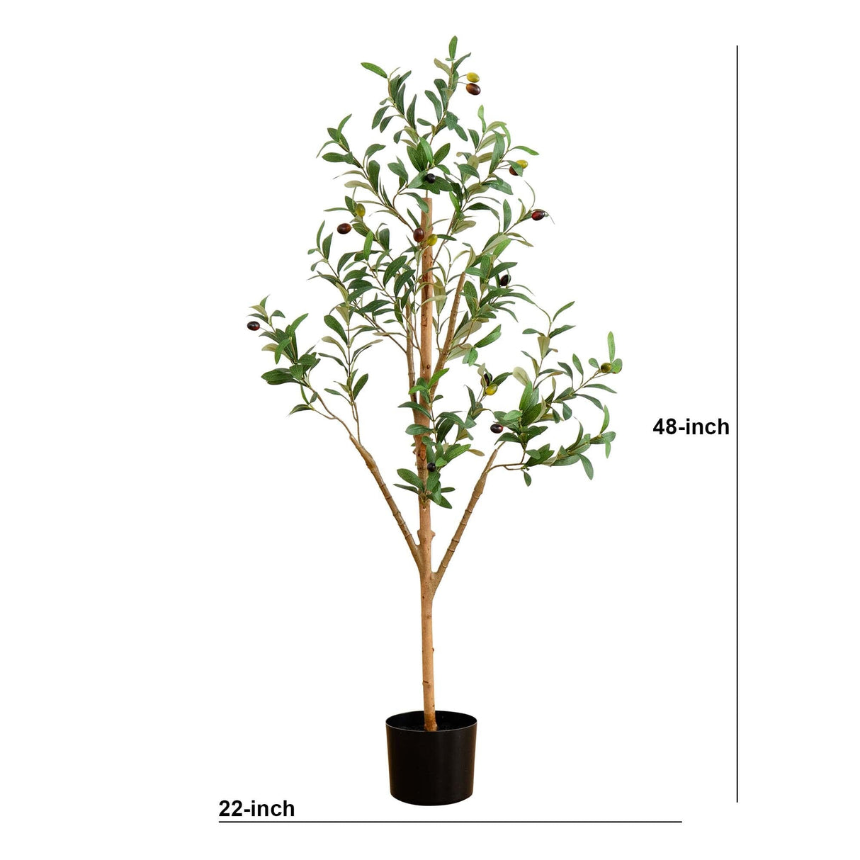 4’ Artificial Olive Tree with Natural Trunk