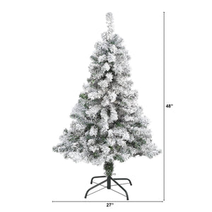 4' Flocked Rock Springs Spruce Artificial Christmas Tree