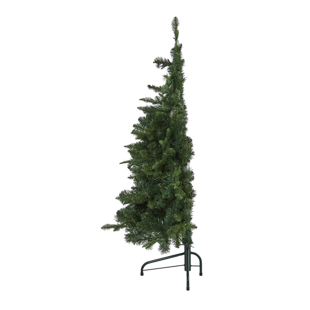 4’ Grand Teton Spruce Flat Back Artificial Christmas Tree with 90 Clear LED Lights and 369 Bendable Branches