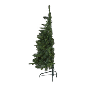 4’ Grand Teton Spruce Flat Back Artificial Christmas Tree with 90 Clear LED Lights and 369 Bendable Branches