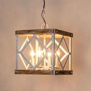 4-Light Farmhouse White Pendant Lighting