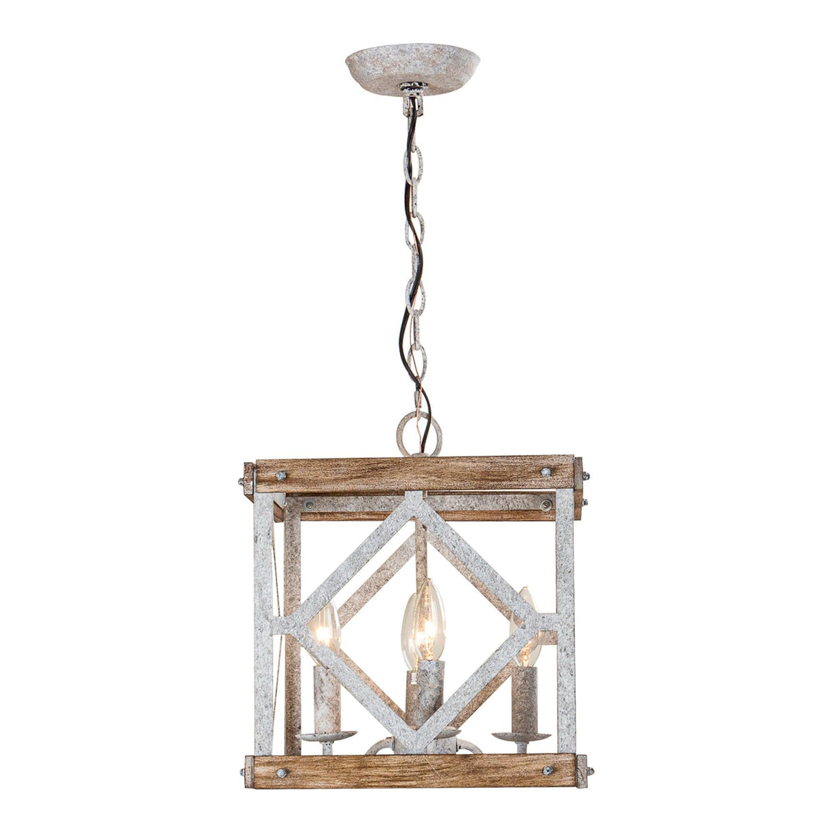 4-Light Farmhouse White Pendant Lighting