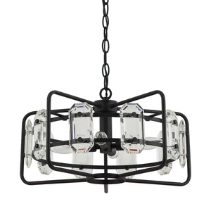 4-Light Golden or Black Modern Crystal Pendant Light