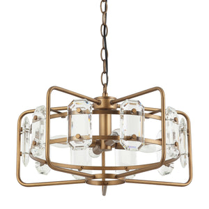 4-Light Golden or Black Modern Crystal Pendant Light