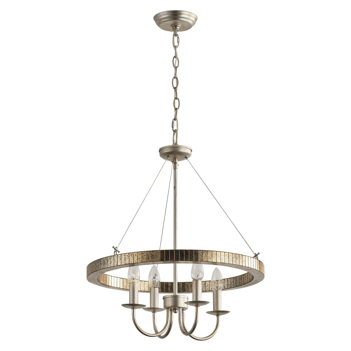 4-Light Iron Modern Island Pendant Lighting with Acrylic Lens