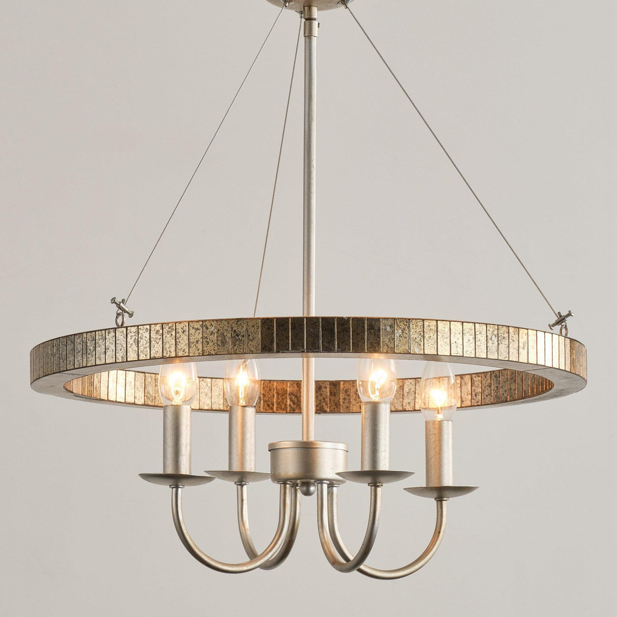 4-Light Iron Modern Island Pendant Lighting with Acrylic Lens