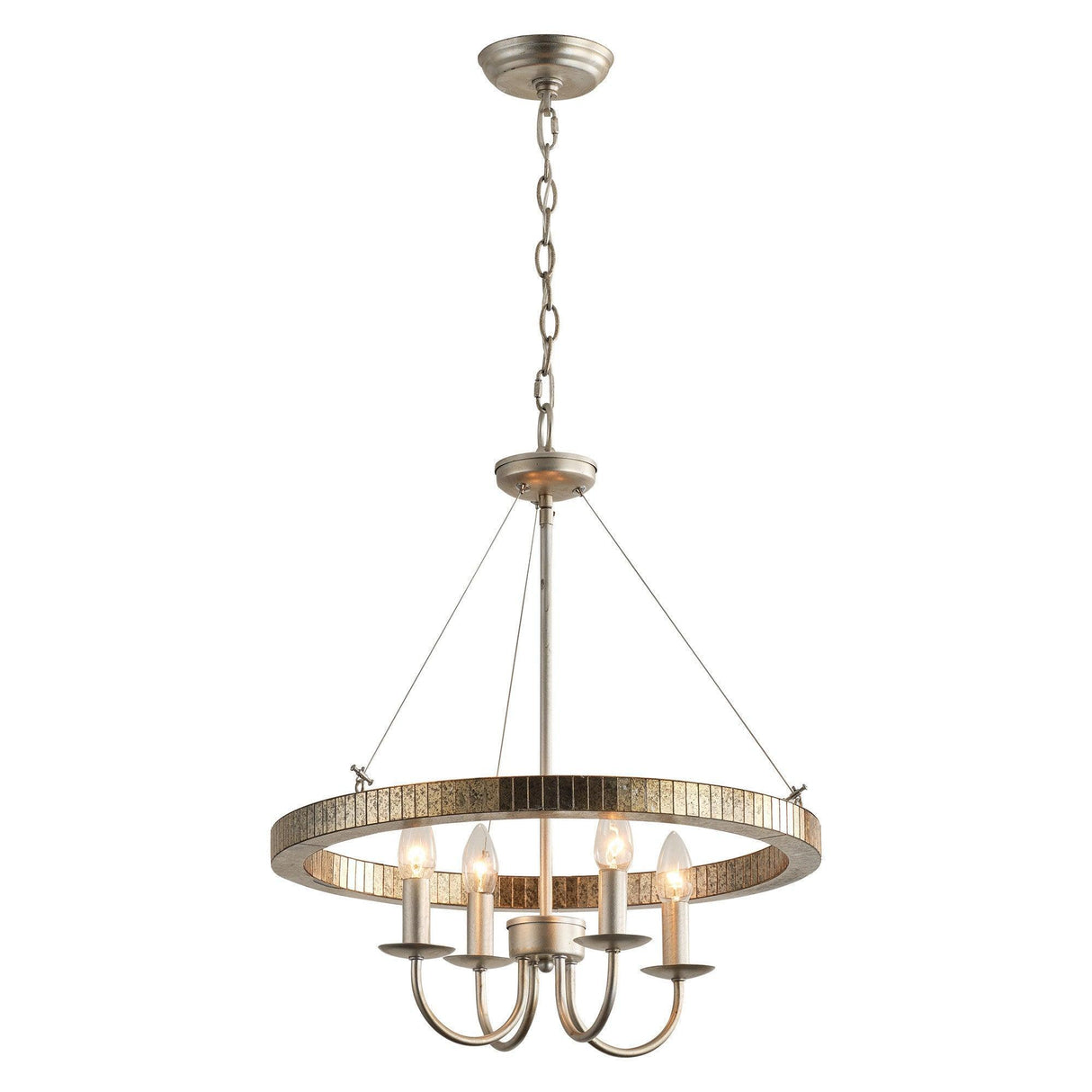 4-Light Iron Modern Island Pendant Lighting with Acrylic Lens