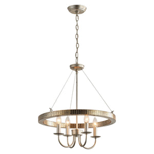4-Light Iron Modern Island Pendant Lighting with Acrylic Lens