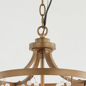 4-Light Rustic Saddlebrown Pendant Lighting