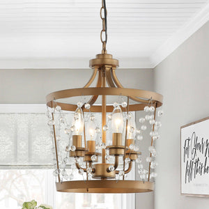 4-Light Rustic Saddlebrown Pendant Lighting