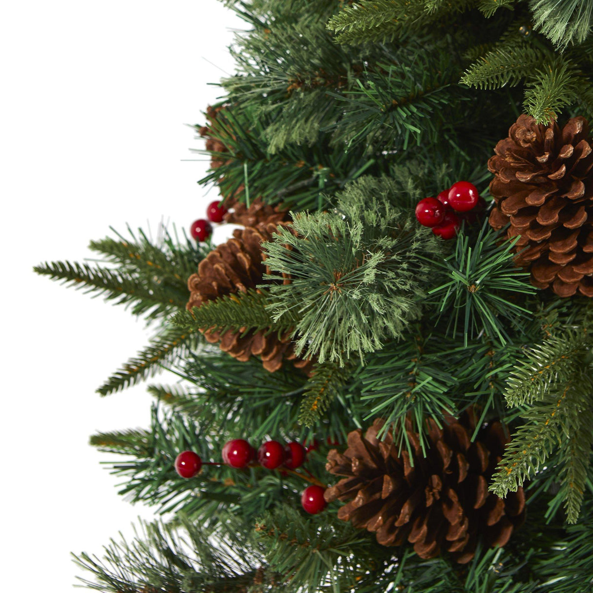 4’ Pine, Pinecone and Berries Artificial Christmas Tree in Decorative Urn