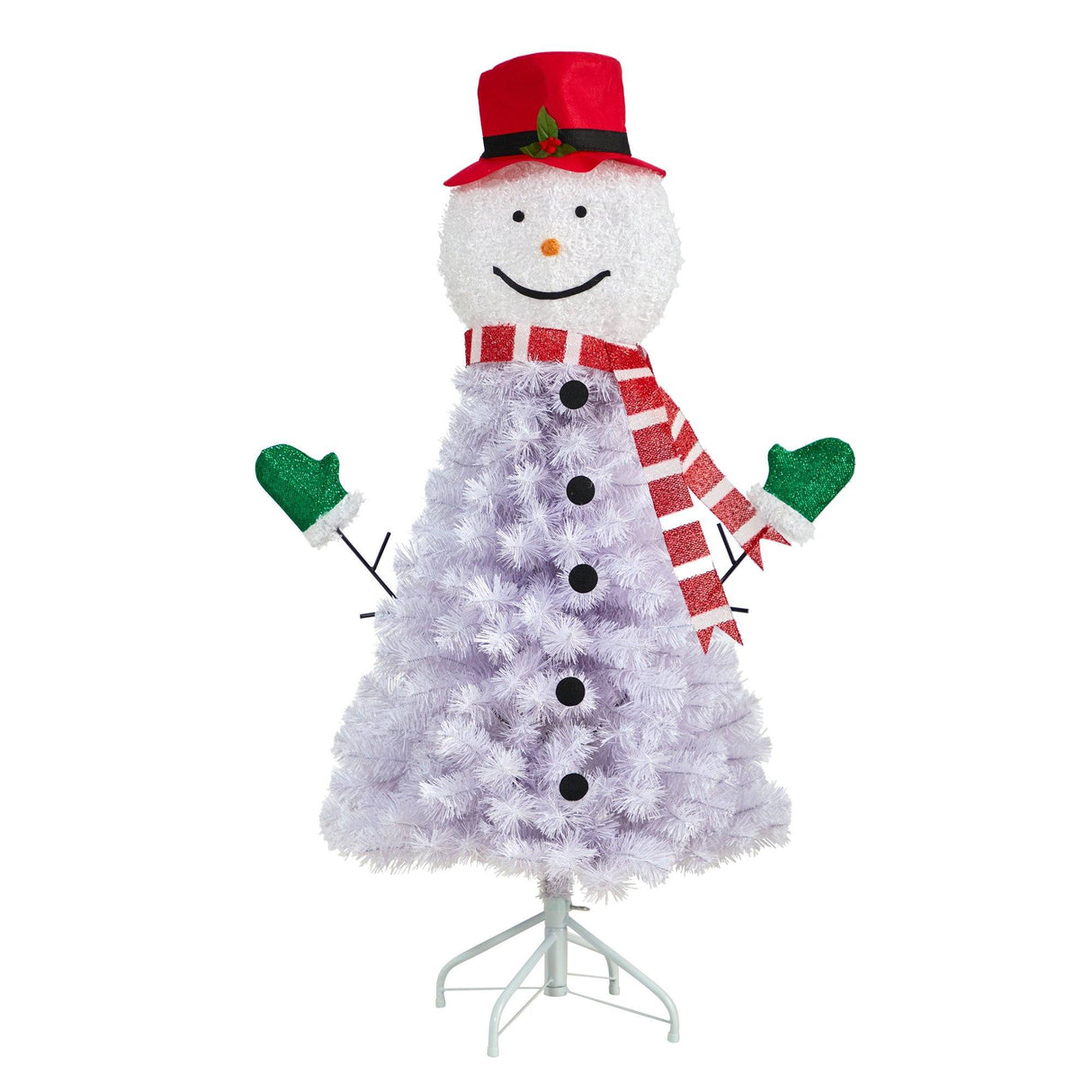 4’ Snowman Artificial Christmas Tree with 234 Bendable Branches