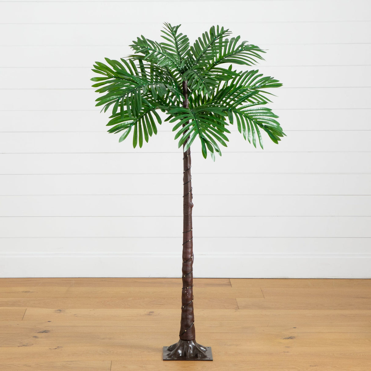 4’ UV Resistant Lighted Artificial Palm Tree with 127 Warm White LED Lights (Indoor/Outdoor)