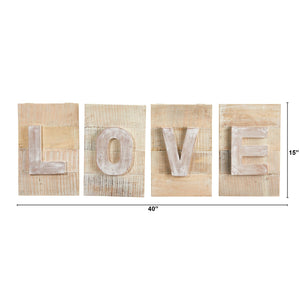 40” Rustic Farmhouse “LOVE” Wall Art Decor